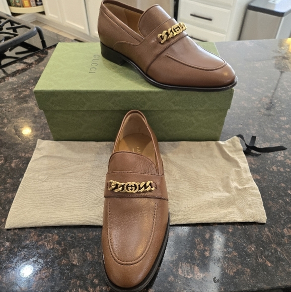 Gucci Men's Brown Leather Loafers - Picture 4 of 6